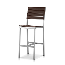 Bar Side Chair Kessler Silver / Espresso
